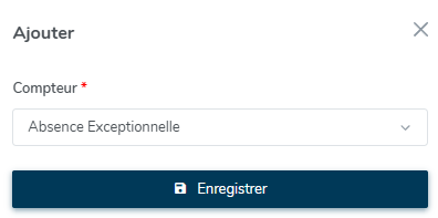Sélection du compteur à activer