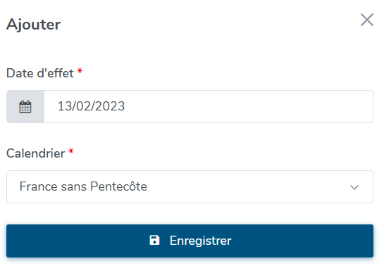 ajouter un calendrier de jours fériés